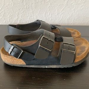 Birkenstock Birks-Flor womens black size 7